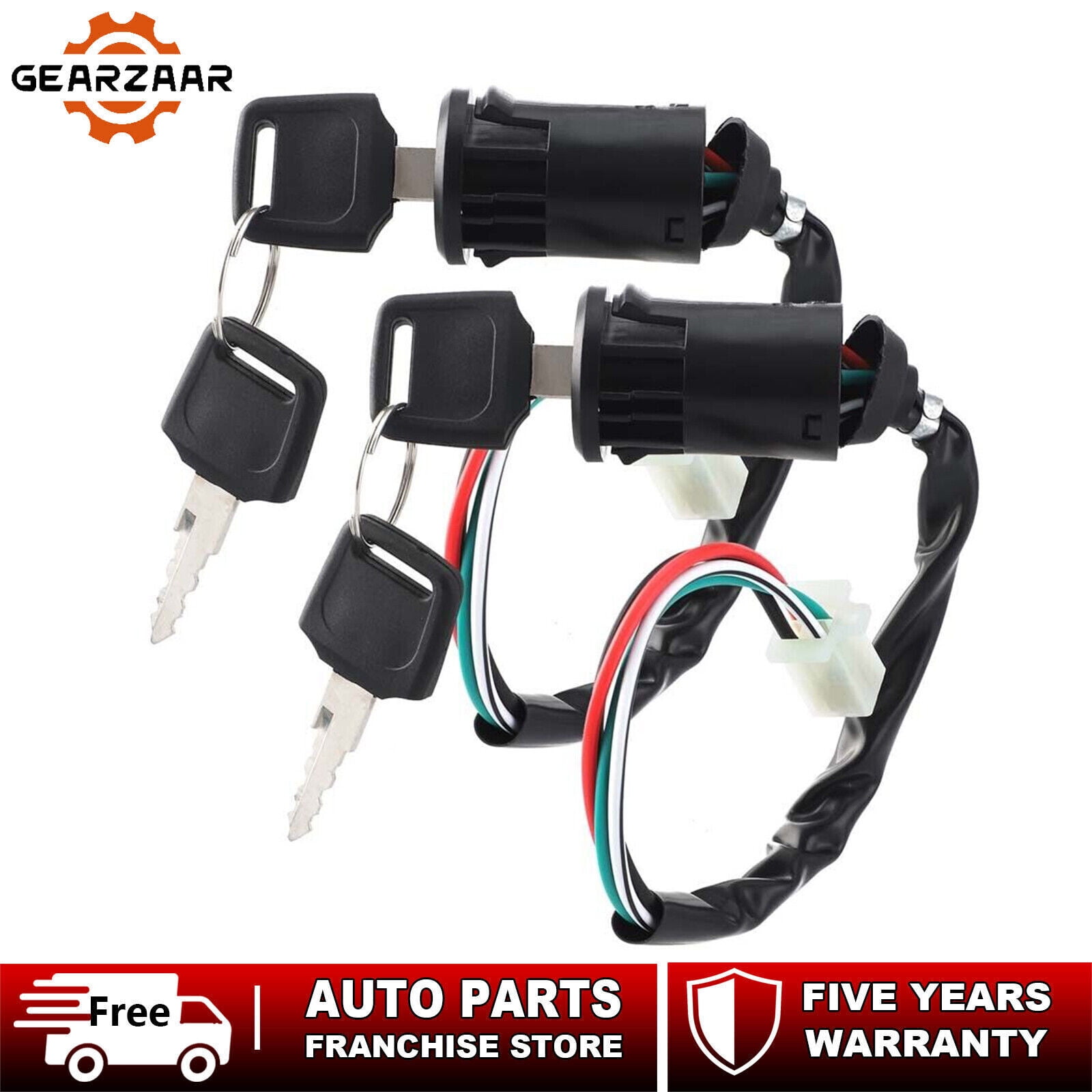 2PCS Ignition Switch Key For Chinese Quad ATV 90cc 110cc 125cc 50cc
