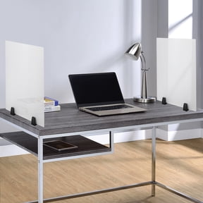 2PCS Indoor Frosted Plexiglass Clamp-on Desk Privacy Panels Acrylic Cubicle Desk for Classrooms Offices Reception Stations