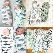 2PCS Infant Swaddle Muslin Blanket Newborn Baby Wrap Swaddling Sleeping Bag