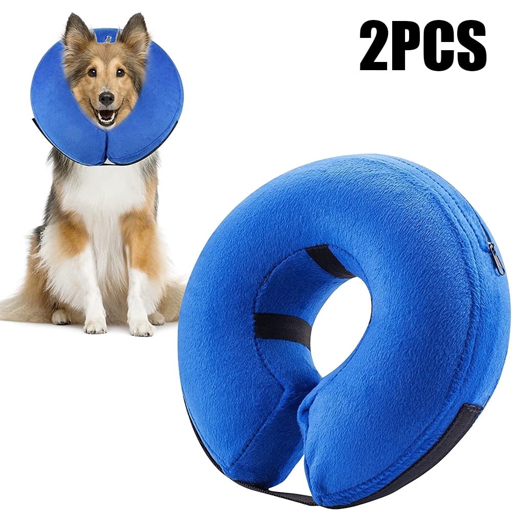 2PCS Inflatable Dog Collar Great Alternative to a Dog Cone or a Dog Cone Collar Super Comfy Dog Make Excellent Recovery Collars For Dogs Suitable for Small medium Large