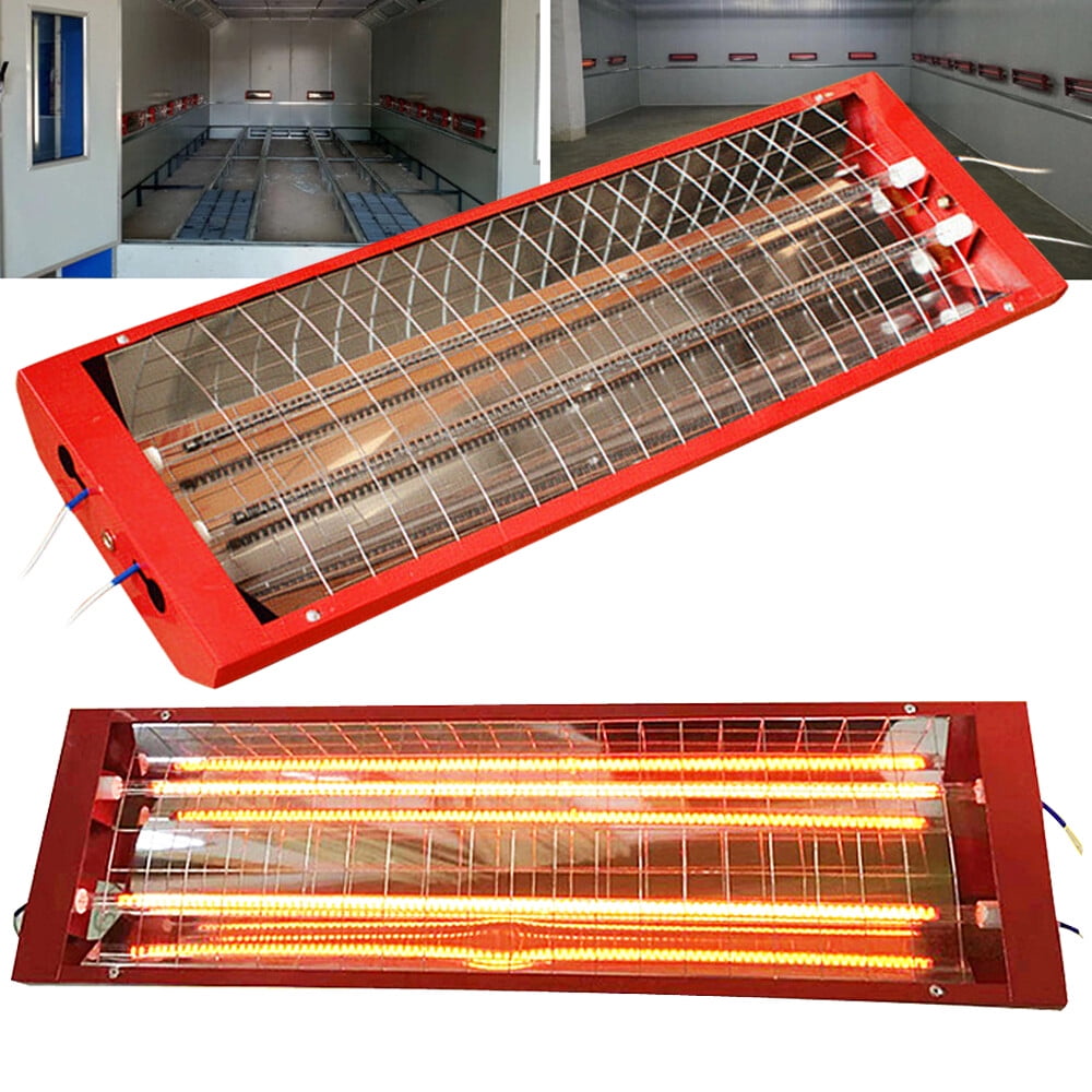 2PCS Infrared Paint Curing Lamp Automotive Spray Baking Booth Heating Heater 2kW for Car Painting