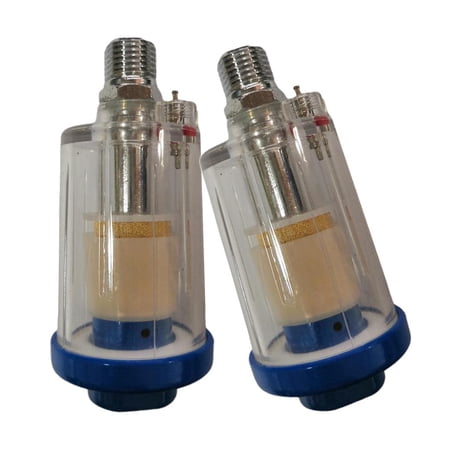 2PCS Inline 1/4inch NPT Water Oil Separator Air Dryer for Spray