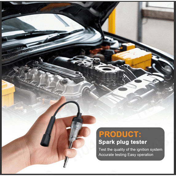 1PC Inline Spark Plug Tester, Straight Boot Engine Ignition Tester Light, Small Armature Diagnostic Detector Tool for Automotive, Car, Lawnmower, Motorcycles, Internal External Engine