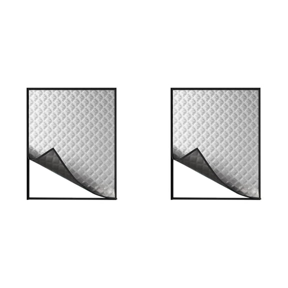 2PCS Insulated Window Cover, Upgraded Oxford Cloth Waterproof Thermal Insulated Blackout Window Insulation kit, Fits up to Windows to Keep Warm in Winter 120*150cm