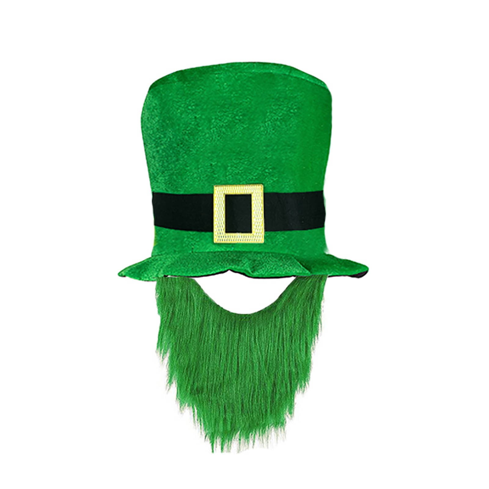 2PCS Irish Leaf Festival Cotton Hat Beard Party Show Top