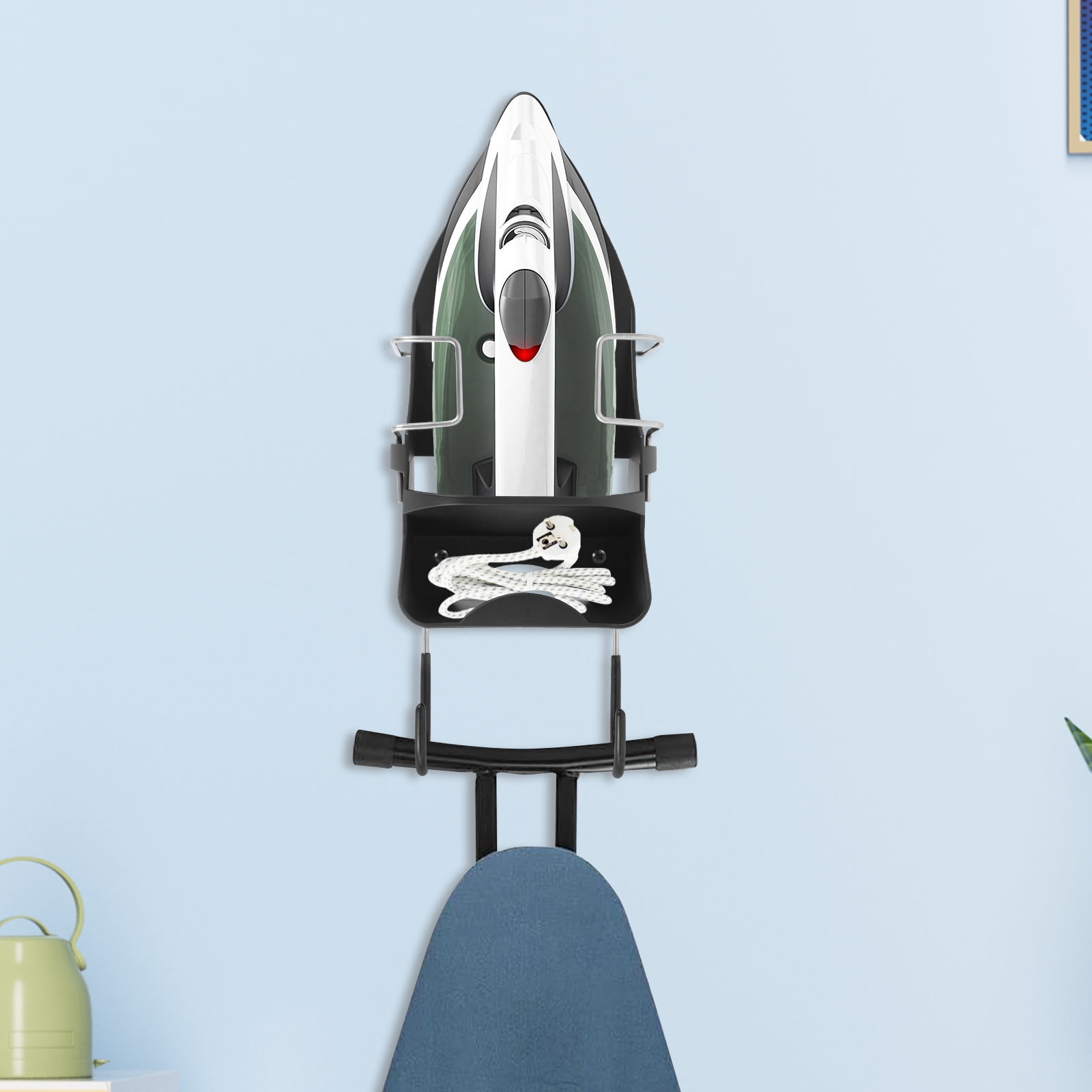 2PCS Iron Board Hanger Wall Mounted Ironing Board Organizer Space ...