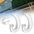 thumbnail image 1 of 2PCS J-Shaped Closet Rod Bracket,Sturdy Hanging Support for Clothes Rack and Curtain Storage,D, 1 of 10