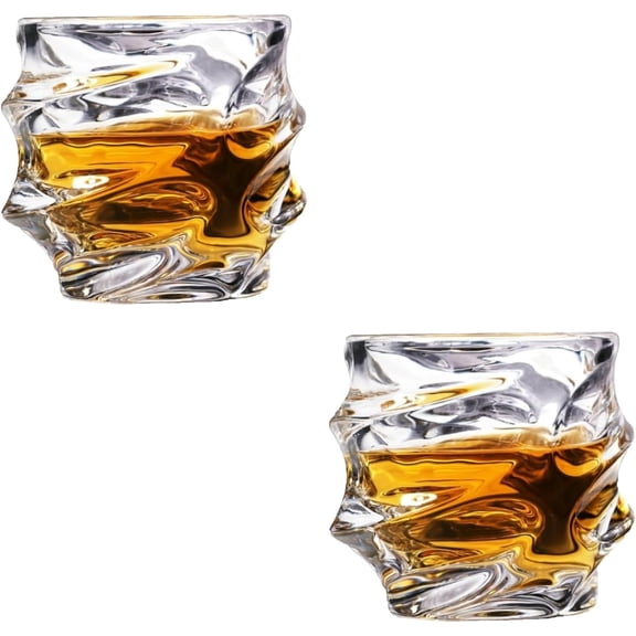 2PCS Japanese Crystal Whisky Glass Men Hand Blown Set Scotch Cognac Vodka Cocktail Rum