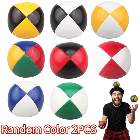 2PCS Juggling Balls for Beginners to Advanced Jugglers - No Bounce Design - Durable Weighted Juggle Ball Kit - 2 Layer Construction - Soft and Easy Juggling Kit