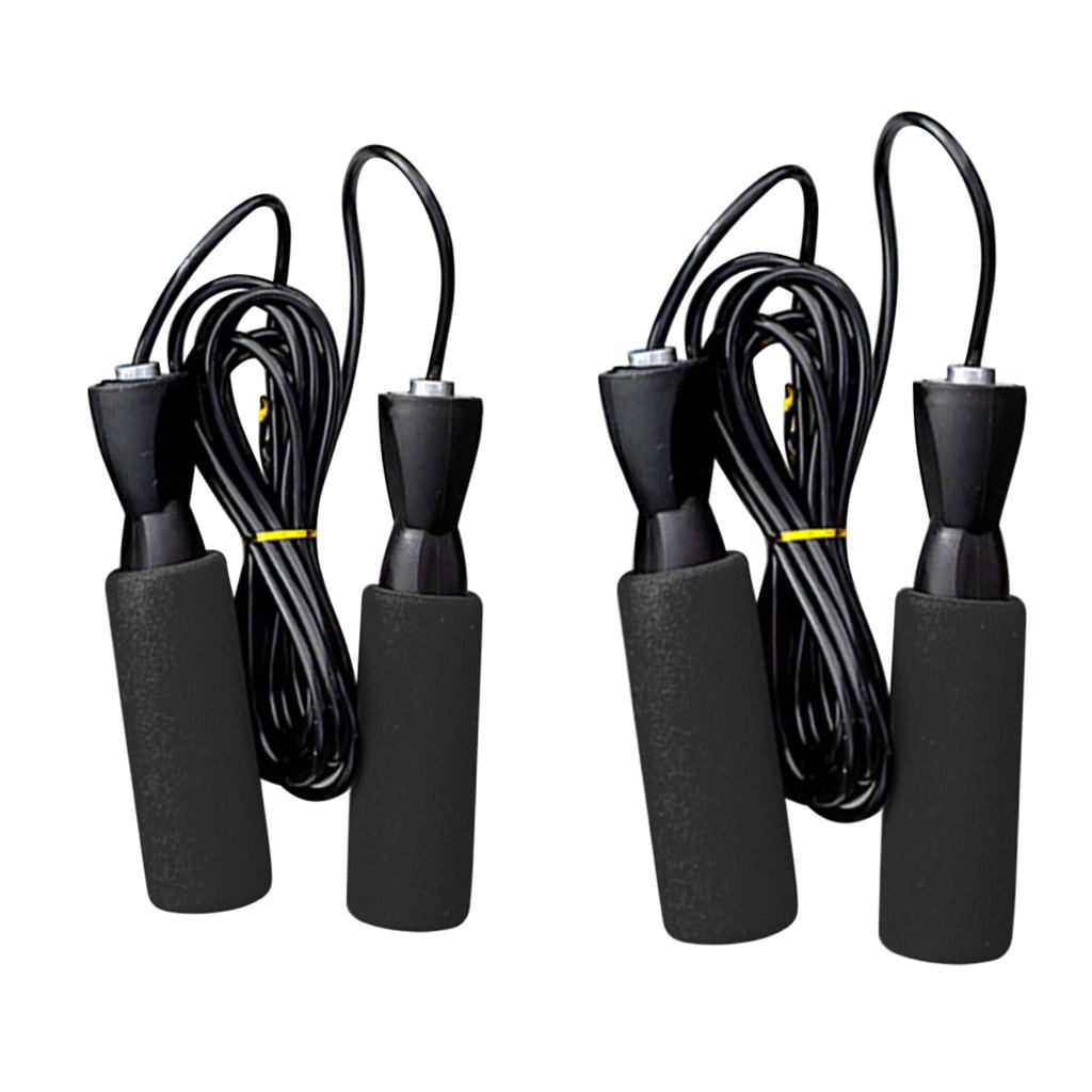 2PCS Jump Rope-Adjustable Speed Jumping Cable Skipping Rope Ball ...