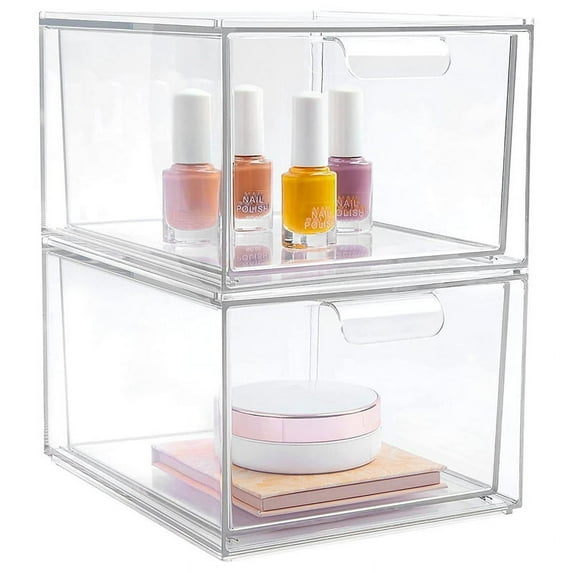 2PCS K Cup Organizer Coffee Pod Storage Container Stackable Drawers for Creamer Suger Coffee Bar Organizer