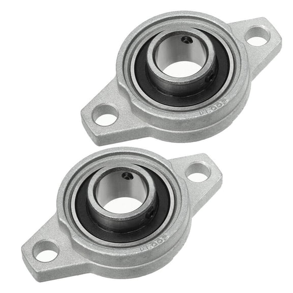 2PCS KFL002 15mm Zinc Alloy Self Aligning Pillow Block Flange Bearing USA Stock