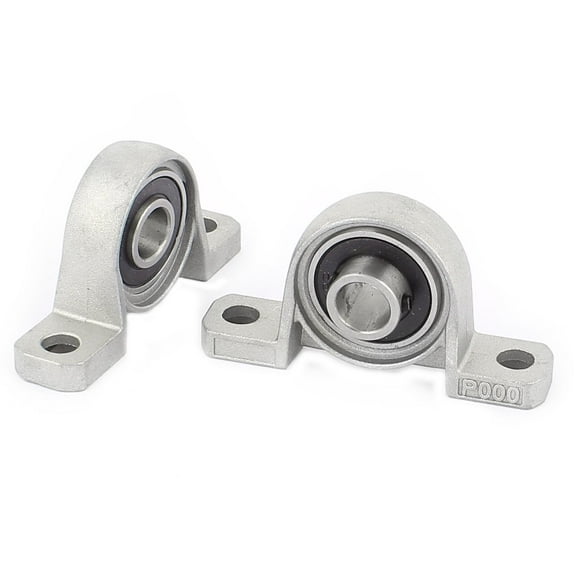 2PCS KP000 10mm Dia Bore Self Align Vertical Mounted Flange Bearing Pillow Block