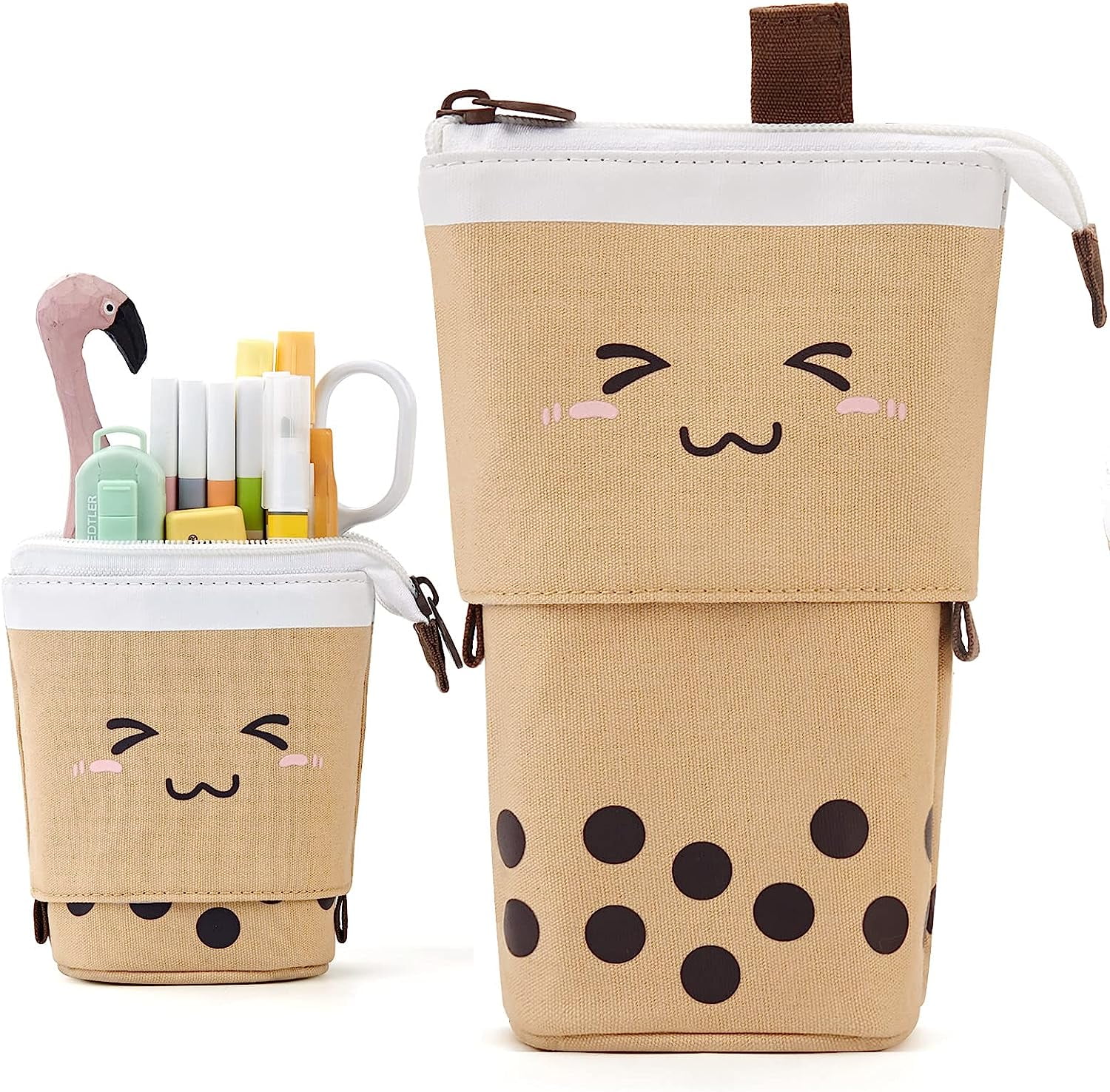 Kawaii Cartoon Pencil Case, Back To School Supplies Stationery, Japanese  Cute Bubble Tea Standing Pencil Pouch Pencil Box (blue)