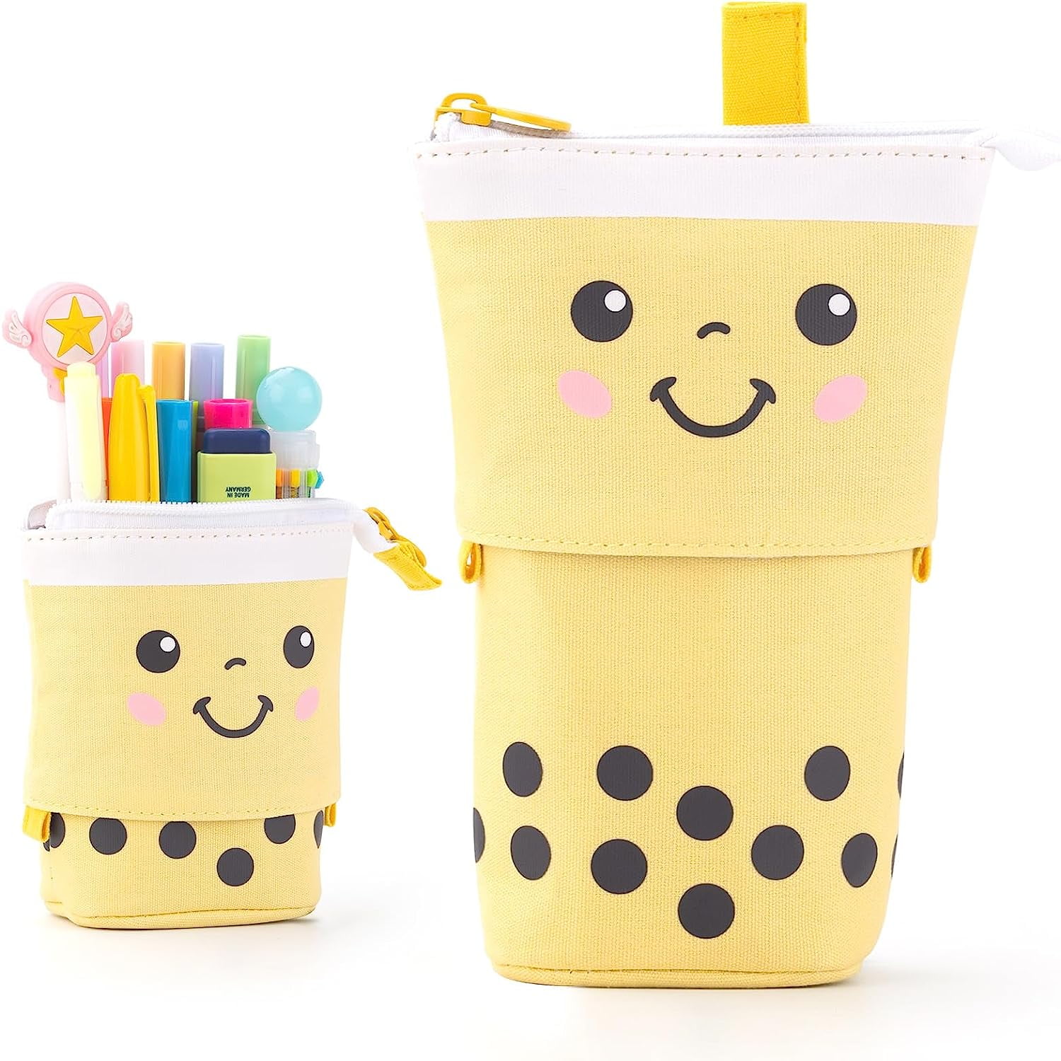 2PCS Kawaii Pencil Case Kawaii Stationary Set with Pop Up Cute Boba