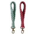 thumbnail image 1 of 2PCS Keychain Handmade Wristlet Bracelet Keychain Country style Wrist Lanyard Handmade Holder for Women - Light green+red, 1 of 5