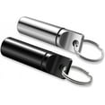 thumbnail image 1 of 2PCS Keychain Pill Holder,Portable Aluminium Alloy Waterproof Pill Box Container,Small Mini Pill Case for Outdoor Travel or Pocket, 1 of 5