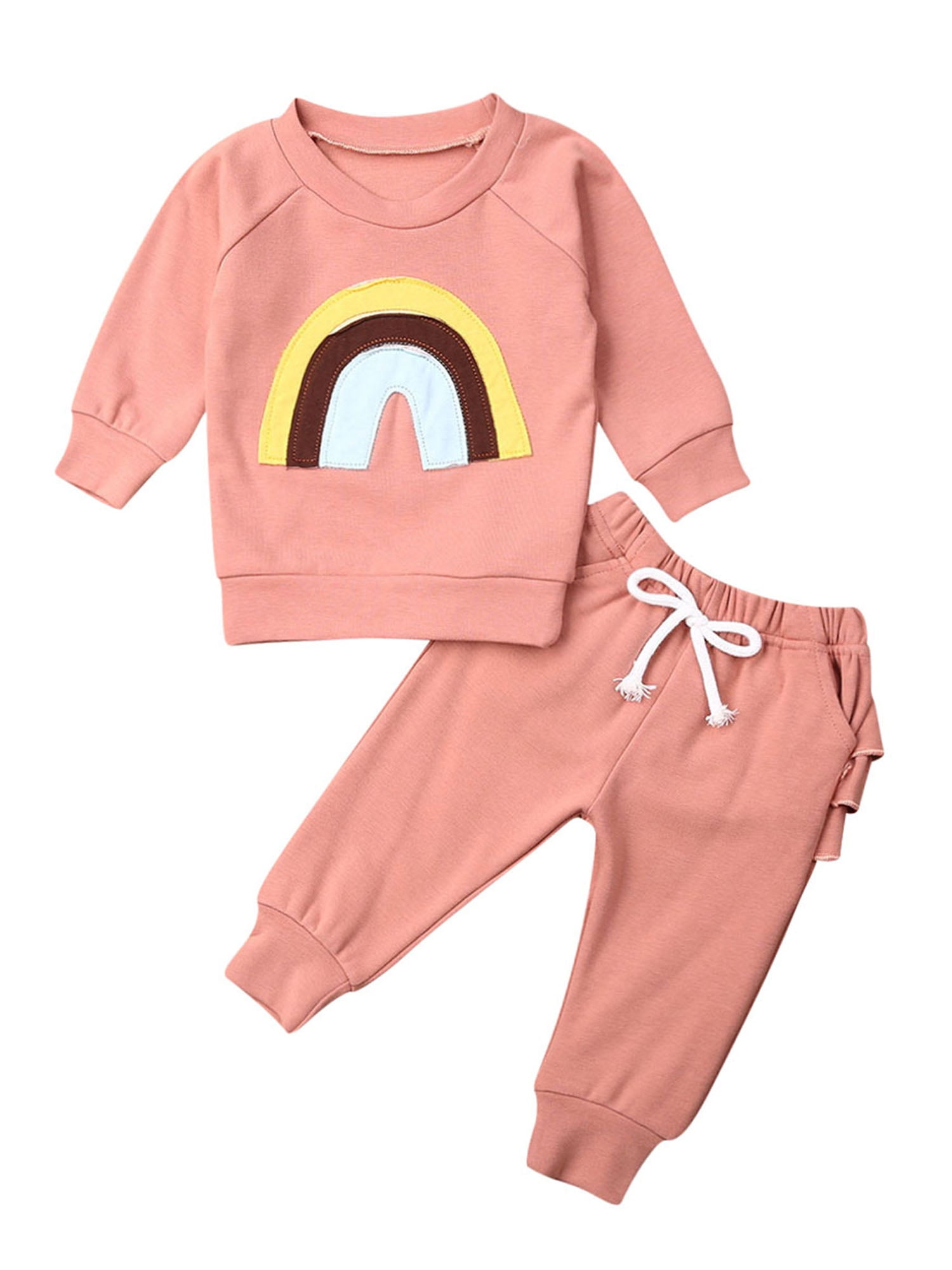 Rainbow ruffle pants store