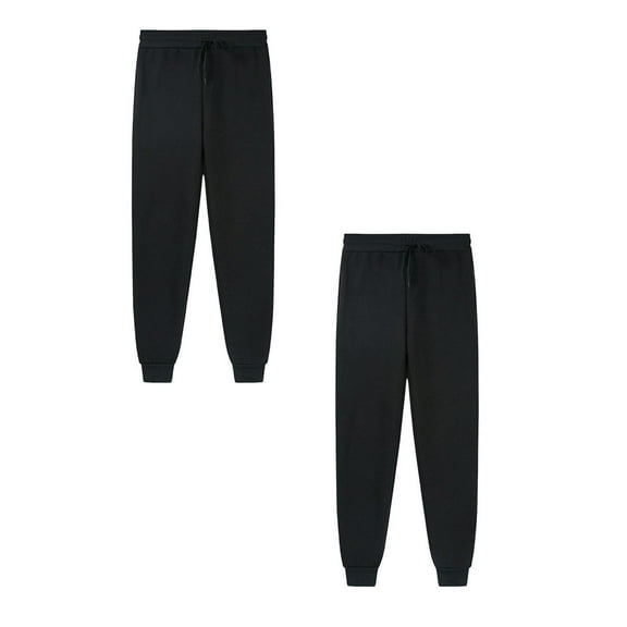 2PCS Kids Girls Sweatpants Joggers for Boys with Pockets Adjustable Drawstring Casual Pants Black Sweatpants Boys 6-7 Years Pants