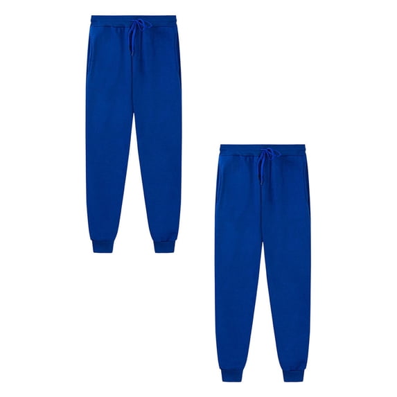 2PCS Kids Sweatpants Toddler Athletic Pants with Pockets Adjustable Drawstring Trousers Blue Sweatpants Boys Size 4-5 Years Sweatpants