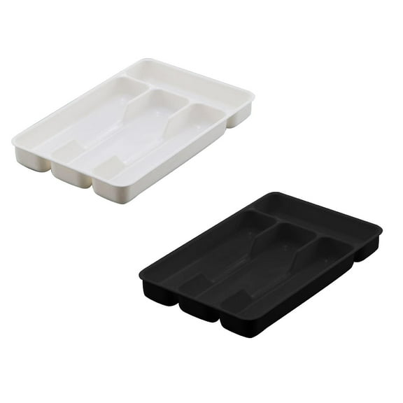 2PCS Kitchen Drawer Organizer Tray Spoon Forks Cutlery Separation Finishing Cutlery Tray Drawer Organizer Tray for Kitchen Storage and Organization 10.6 x 7 x 1.4 inch