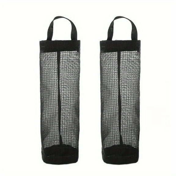 2PCS Kitchen Grocery Bag Home Holder Wall Mount Plastic Bag Holder Dispenser Hanging Storage Trash Garbage Bag Garbage Organizer