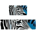 2PCS Kitchen Rug Mats Zebra Pattern NonSkid Comfort Floor Mat Resist