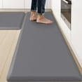 thumbnail image 1 of 2PCS Kitchen Rugs Cushioned Anti-Fatigue Non-Slip Waterproof Kitchen Mat Comfort Foam Standing Mat for Floor Office Sink Laundry (Grey), 1 of 14