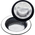 thumbnail image 1 of 2PCS Kitchen Sink Drain Strainer and Kitchen Sink Stopper Stainless Steel, Anti-Clogging Garbage Disposal Stopper for Standard 3-1/2 Inch Kitchen Sink Drain, 1 of 5