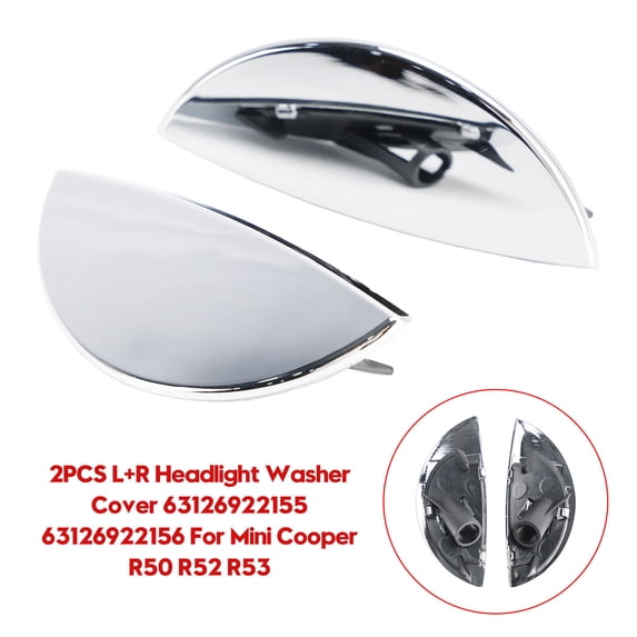 2PCS L+R Headlight Washer Cover 63126922155 For Mini Cooper R50 R52 R53