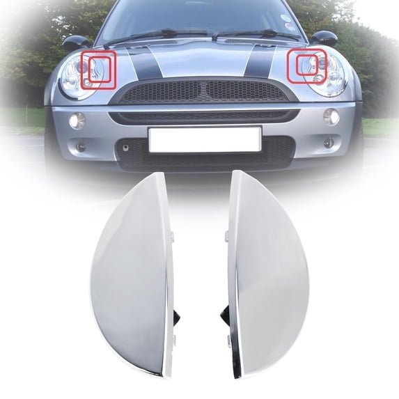 2PCS L+R Headlight Washer Cover 63126922155 For Mini Cooper R50 R52 R53