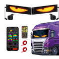 thumbnail image 1 of 2PCS LED Eyes for Car Windshield, 23.6x4.72in Devil Eyes Light for Cars, Ojos led para carro Programmable Flexible LED Panel, Remote APP Control Led Sign for Cars, RV, Truck, SUVs, 1 of 8