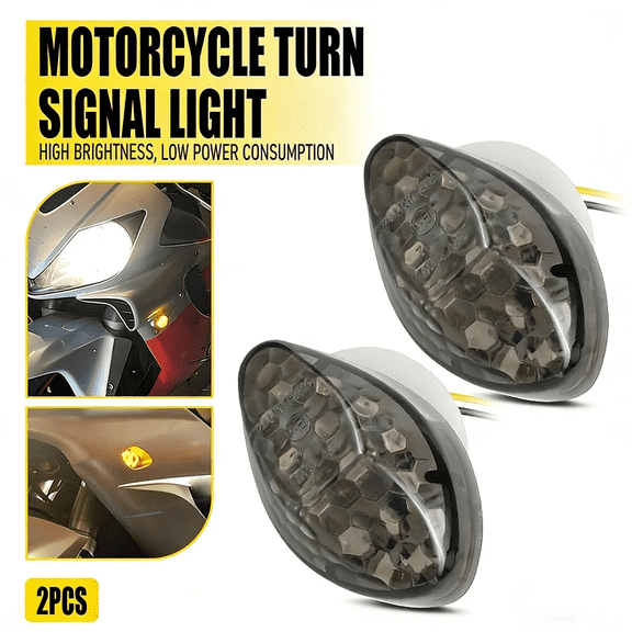 2PCS LED Flush Mount Front Turn Signal Blinker Amber For Honda CBR600RR CBR600F4/F4i