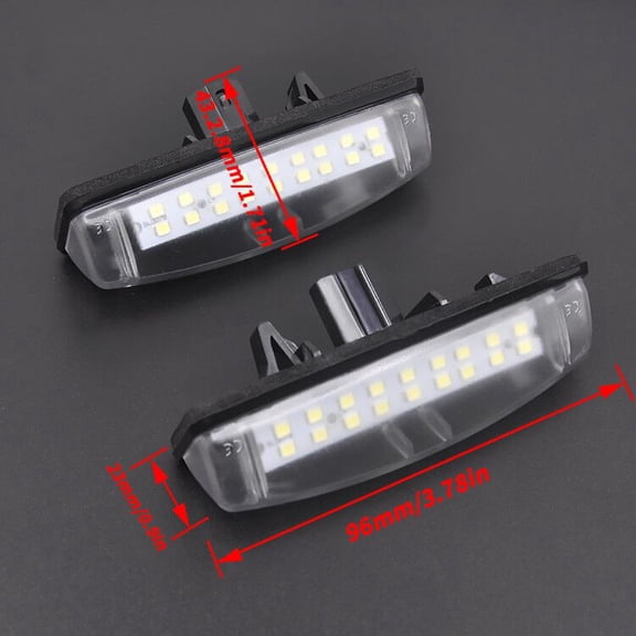 2PCS LED License Plate Lights lighting Rear Bumper LED License Plate Lights for LEXUS Is200 Is300 Ls430 Auto Number Plate Lamp