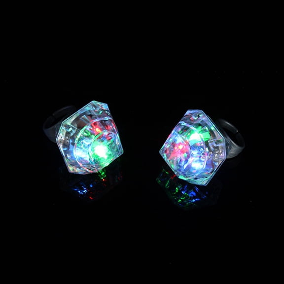 2PCS LED Light Up Finger Ring Glow Night Glow Toys Gits For Kids Adults