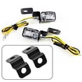 thumbnail image 1 of 2PCS LED Mini Motorcycle Bicycle Turn Signal Indicator Lights Bracket Black, 1 of 8