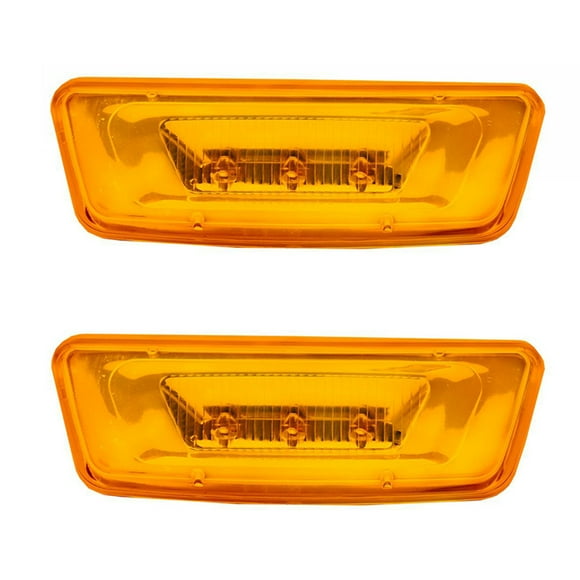 2PCS LED Side Marker Turn Signal Lights for Kenworth T680/T700/T880 & Peterbilt 576 | Amber Lens | Rectangular Cab Roof Marker Lights