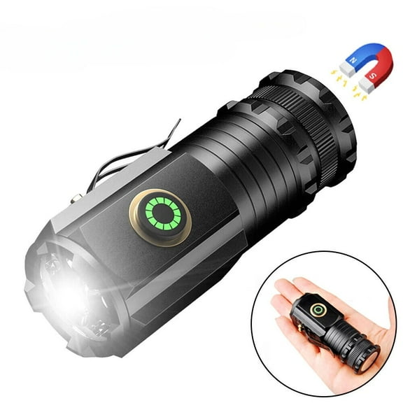 2PCS LED Super Bright Flashlight Rechargeable Powerful Portable Tactical TorchFlashlight Outdoor Camping Hiking Travel Emergency Light Work Light