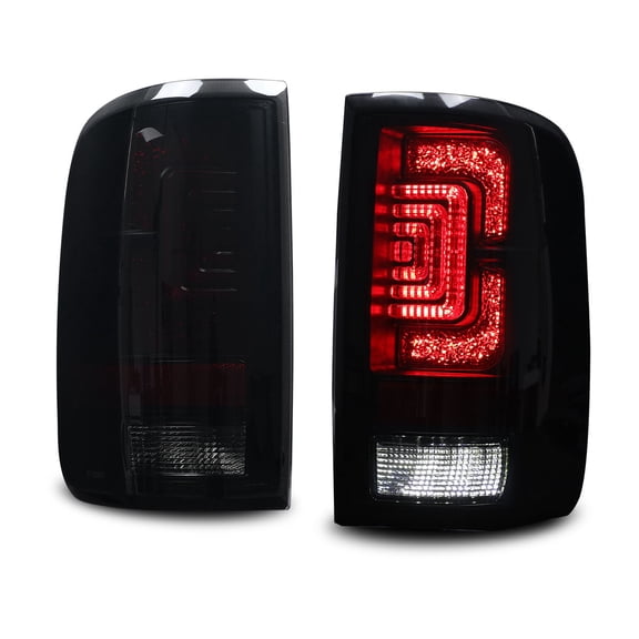 2PCS LED Tail Lights Fit for 2004 2005 2006 2007 2008 Ford F-150 Styleside Model,Sequential Turn Signal Rear Lights,Black Matte & Smoked Lens