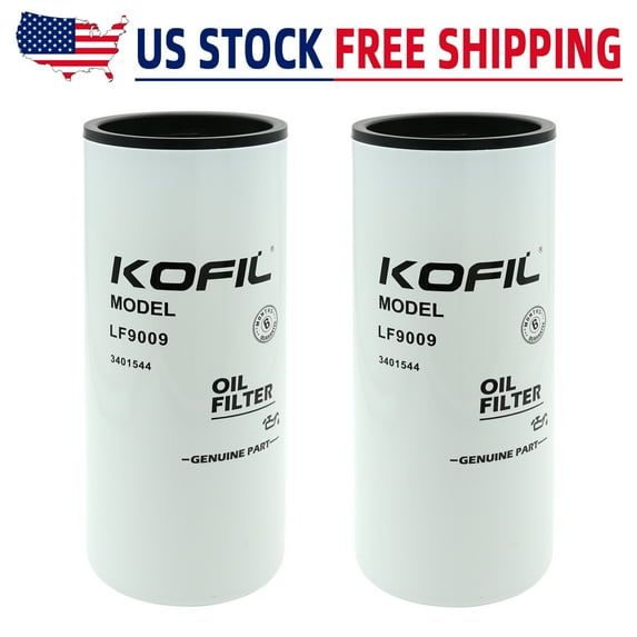 2PCS LF9009 Engine Oil Filter Fits:Cummins Case John Deer Kobelco Komatsu IHC Volvo &