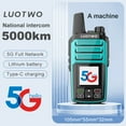 2PCS LUOTWO N88 Globalptt 4G POC walkie Talkie for Adults Long Range