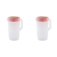thumbnail image 1 of 2PCS Large Capacity Beverage Storage Container Heat Cold Water Jug Plastic Juice Pitcher Teapot Kettle with Lid Home Decor, 1 of 7