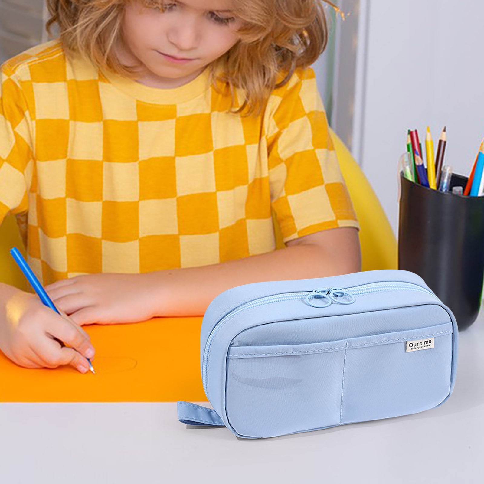 24-Pack Cartoon Animal Pencil Cases - Cute Canvas Zipper Pouches For School, Office, Travel Supplies