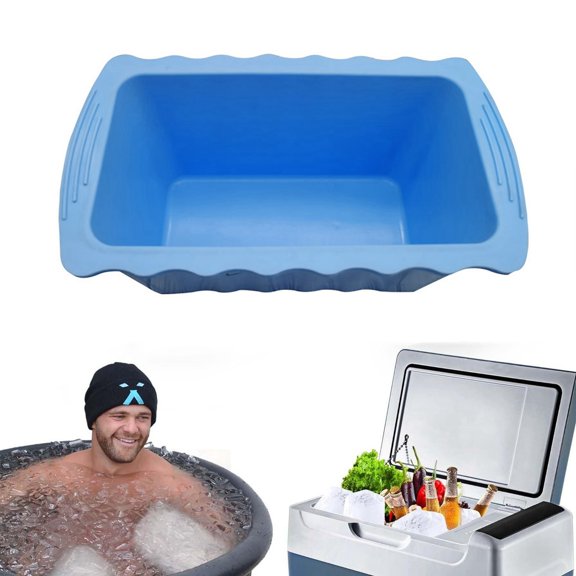2PCS Large Ice Block Molds for Ice Bath 8LB, Extra Large Ice Block Mold,Silicone Ice Cube Tray Molds Big Ice Block,Ice Maker for Cold Plunge or Coolers