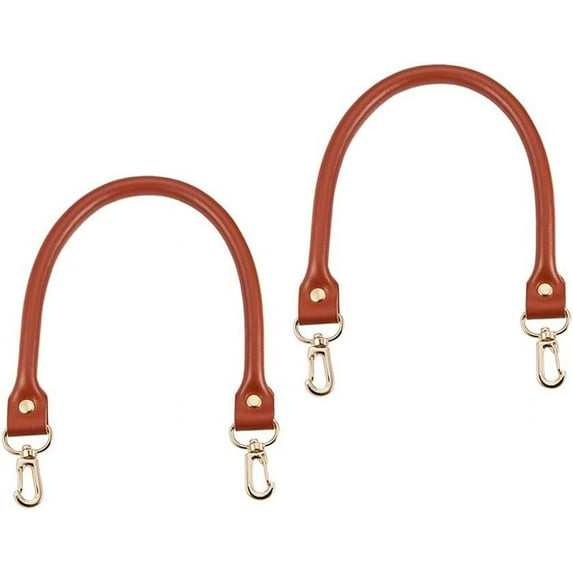 2PCS Leather Bag Handles with Golden Plated Alloy Clasps for Bag Straps Replacement Accessories Peru