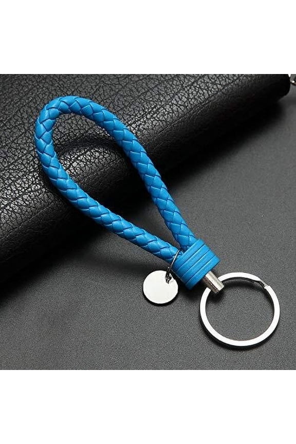 2PCS Leather Keychain Holder Braided Woven Rope Key Chain Keyring Pendant Car DIY for Men and Women Handbag