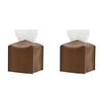 thumbnail image 1 of 2PCS Leather Tissue Cover for Home and Elegant Decorative Storage Container with Easy Design 13X13X13cm Home Decor, 1 of 4