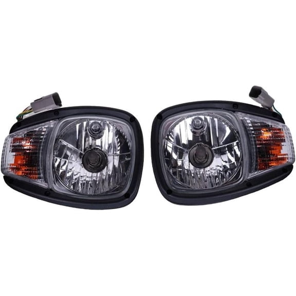 2PCS Left Right Headlight CA195-0190 195-0190 1950190 CA195-0189 195-0189 1950189 Compatible with Caterpillar CAT 422E 422F 428E 428F 432E 432F 434E 434F 442E 444E 444F 259D 279C