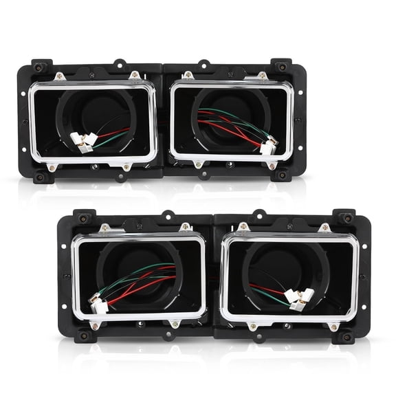 2PCS Left&Right Headlight Housing Bases Fit For Freightliner FLD 112 120 1989-2003