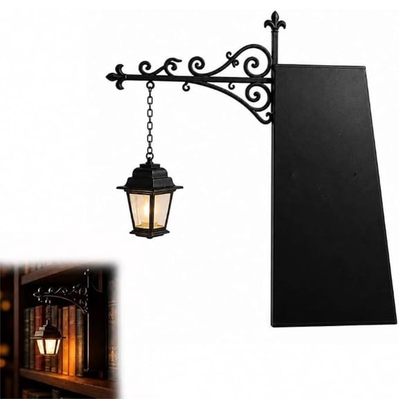 2PCS Library Lantern-Decorative Bookshelf Lighting, Magic Reading Book Shelf Light for Bookworms Vintage LED Bookcase Lamp Warm Cool Light Desk Luminaires for Reading Nooks Literary Corners Lovers